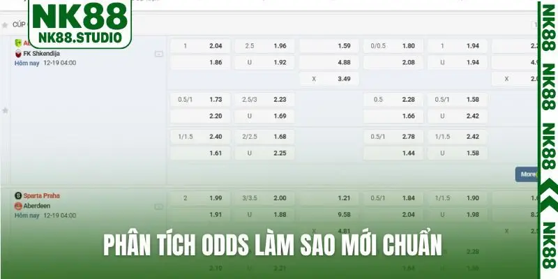 Phân tích odds làm sao mới chuẩn?